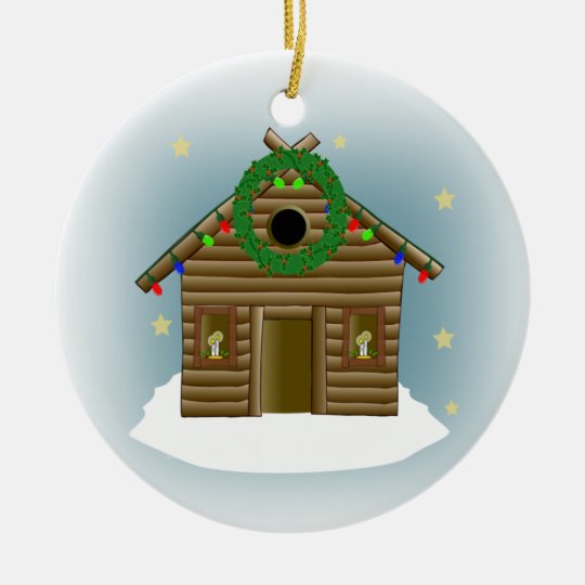 Home For The Holidays Log Cabin Christmas Christmas Ornament