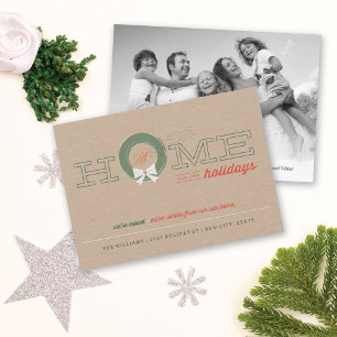 Home For The Holidays Moving Announcement Card