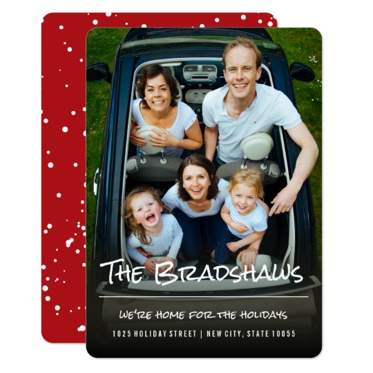 Home For The Holidays Moving Announcement Card