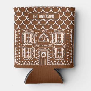 Home for the Holidays Personalised Gingerbread Can Cooler