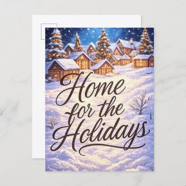 'Home for the Holidays' Postcard (Front/Back)