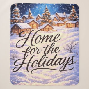 'Home for the Holidays' Sherpa Blanket