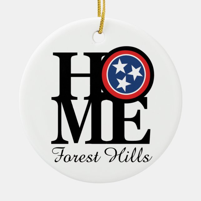 HOME Forest Hills TN Ceramic Tree Decoration (Front)