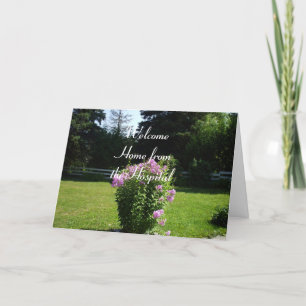 Home from the Hospital-Pretty Pink Flowers Card