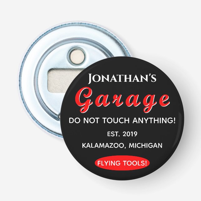 Home Garage Car Mechanic Beer Soda Bottle Opener (Front)