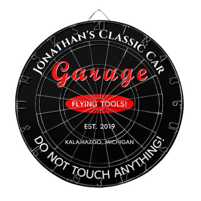 Home Garage Car Mechanic Dartboard Dart Board (Front)