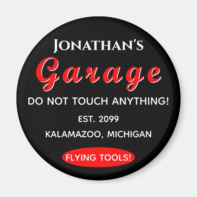 Home Garage Car Mechanic Tool Box Magnet (Front)