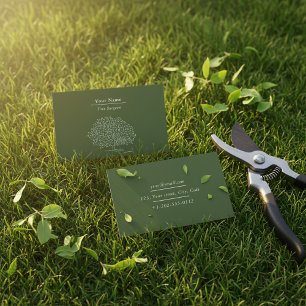 Home gardener, tree surgeon business card