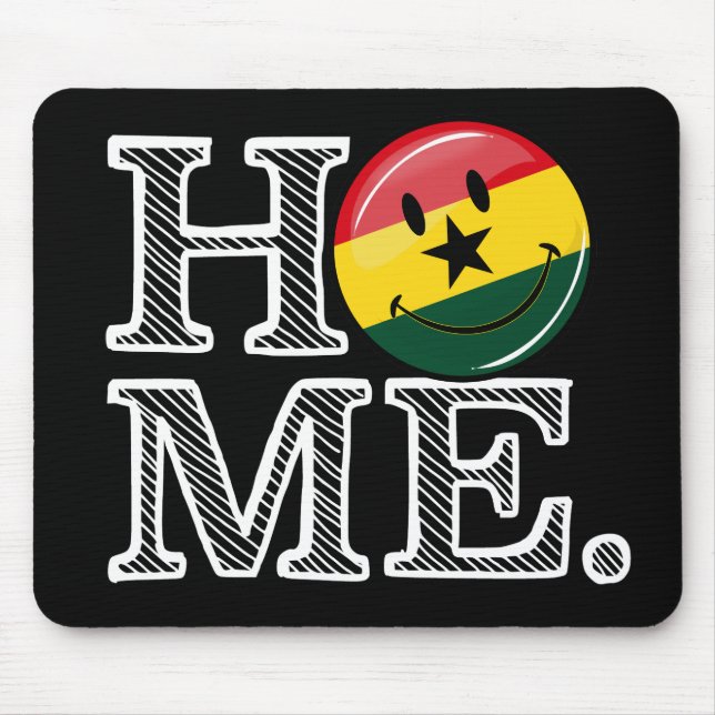 Home Ghana Smiling Flag Housewarming Mouse Mat (Front)