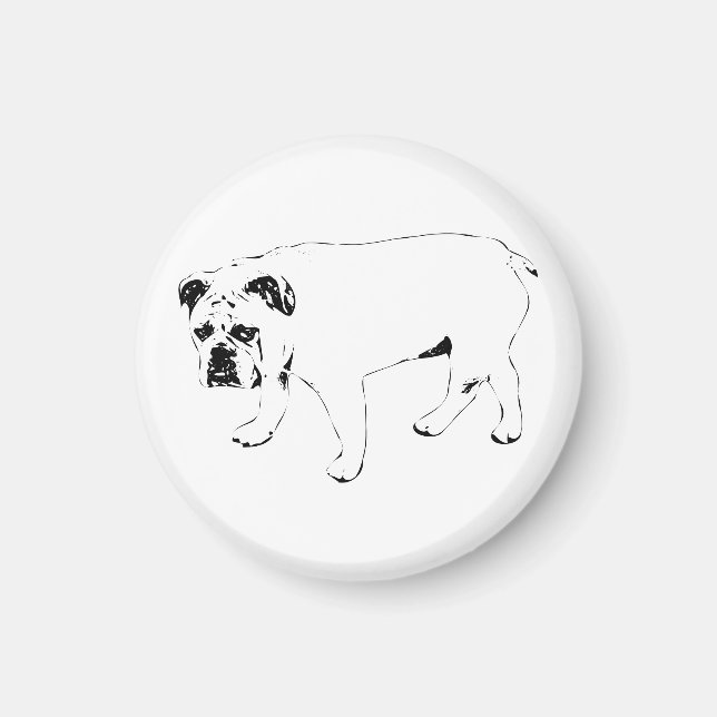 Home Glow, Bulldog Magnet (Front)