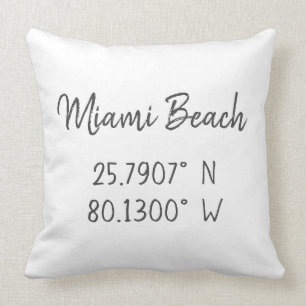 Home GPS Coordinates Longitude Latitude Miami Cushion