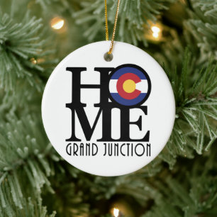 HOME Grand Junction Colorado Ceramic Tree Decoration