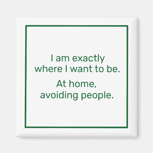 Home (green) magnet (Front)