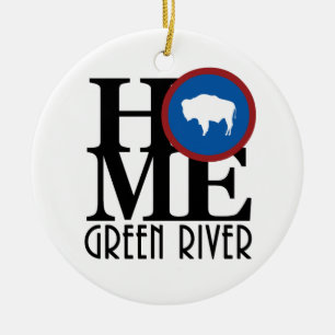 HOME Green River Wyoming Ceramic Tree Decoration
