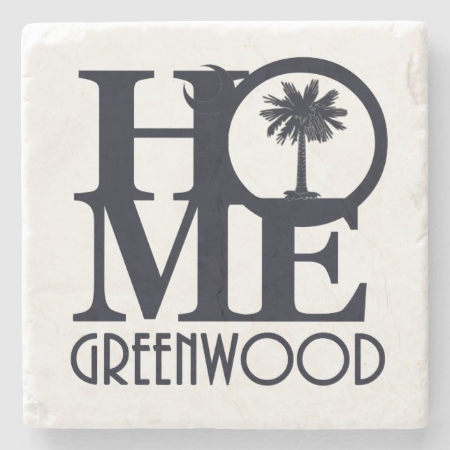 HOME Greenwood SC Stone Coaster (Front)