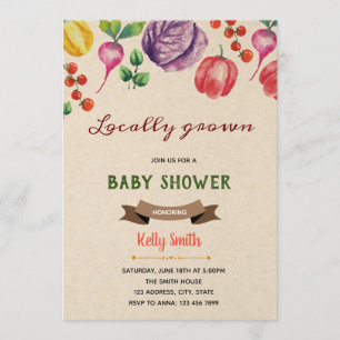 Home grown baby shower invitation