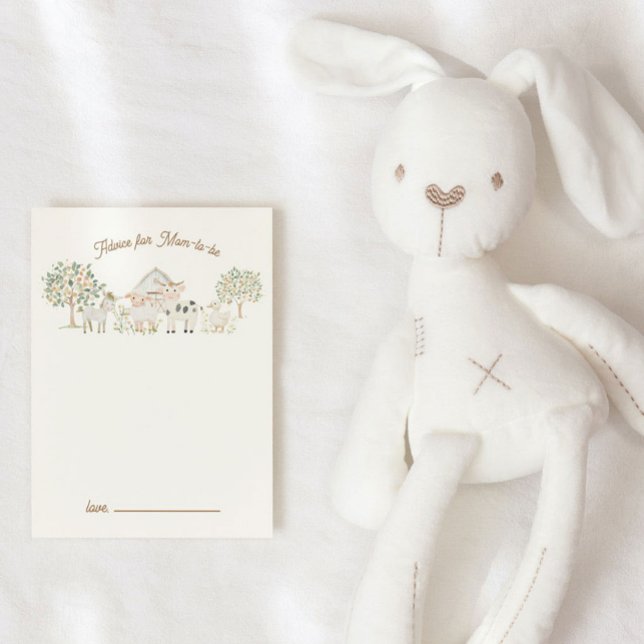 Home Grown Cutie Baby Shower Advice Card (Creator Uploaded)