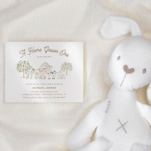 Home Grown Cutie Baby Shower Invitation