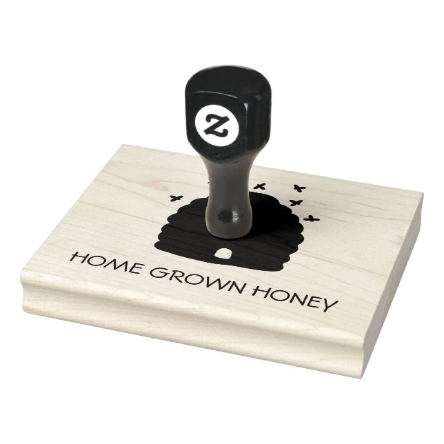 Home Grown Honey | Honey Business Rubber Stamp (Stamp)