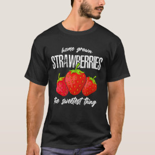 Home Grown Strawberries  Vintage Strawberry Girl   T-Shirt