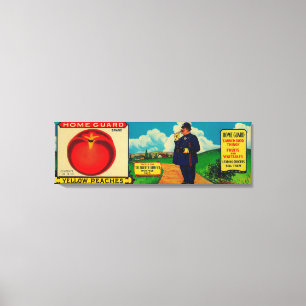 Home Guard Peach LabelMansfield, OH Canvas Print