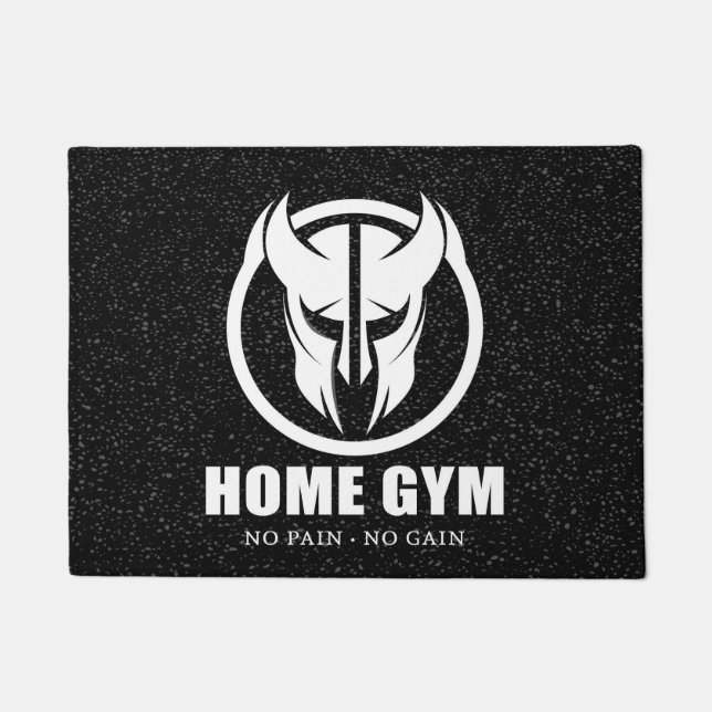 Home Gym Door Mat - Spartan No Pain No Gain (Front)