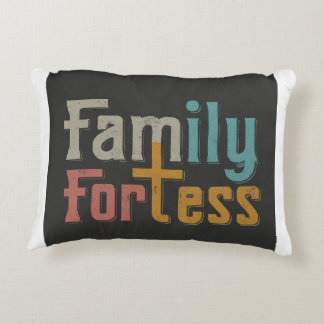 "Home Haven: Family Fortress Accent Pillow Design