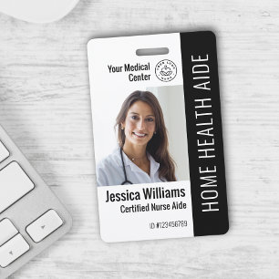 Home Health Aide Certified Nurse Aide Photo ID Badge