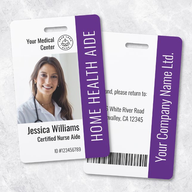 Home Health Aide Certified Nurse Aide Photo ID  ID Badge (Creator Uploaded)
