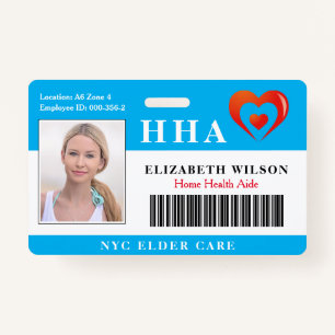 Home Health Aide Medical Photo ID ID Badge