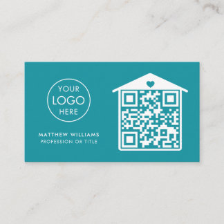 Home Health Aide Professional QR Code Logo Modern Business Card