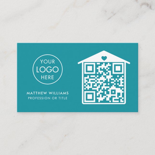 Home Health Aide Professional QR Code Logo Modern Business Card (Front)