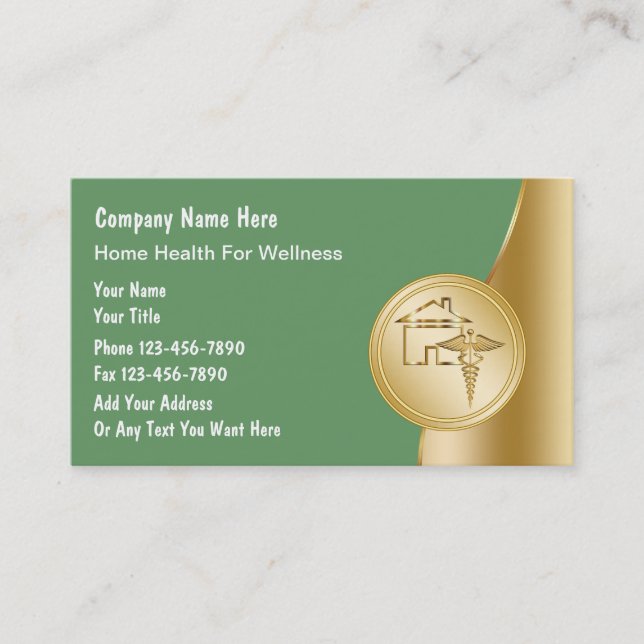 Home Health Business Cards (Front)