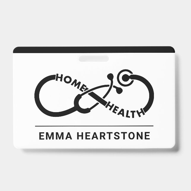 Home Health Care Nurse Caregiver ID Badge (Front)