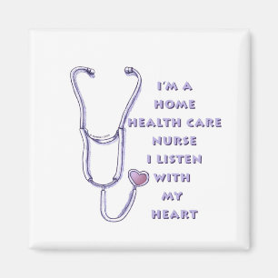 Home Health Care Nurse Heart  Magnet