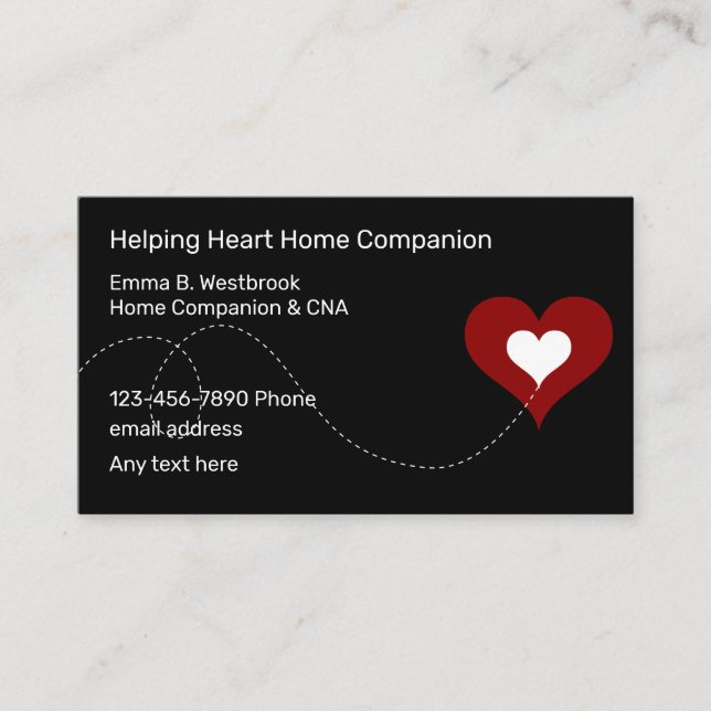 Home Health Companion Business Cards (Front)