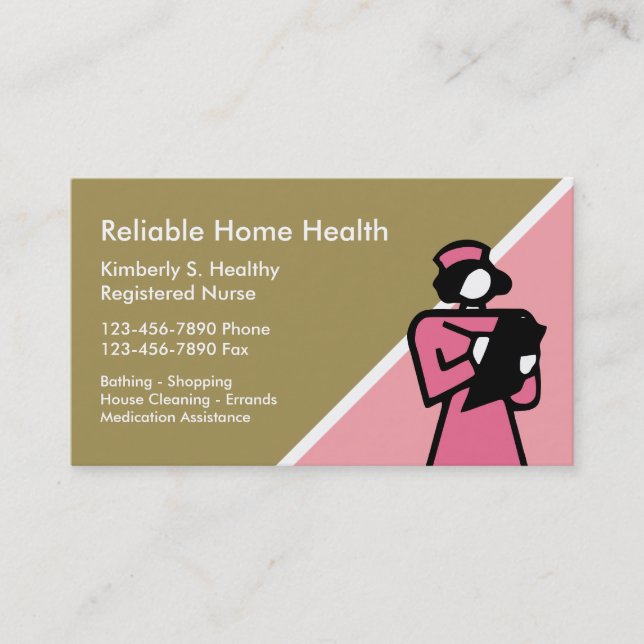 Home Health Medical Business Card (Front)