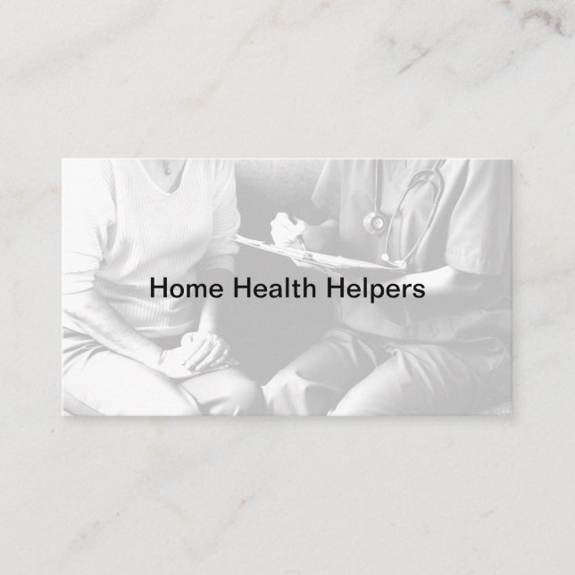 Home Health Medical Business Cards (Front)