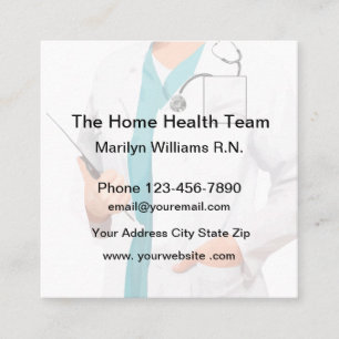 Home Health Medical Square Business Card