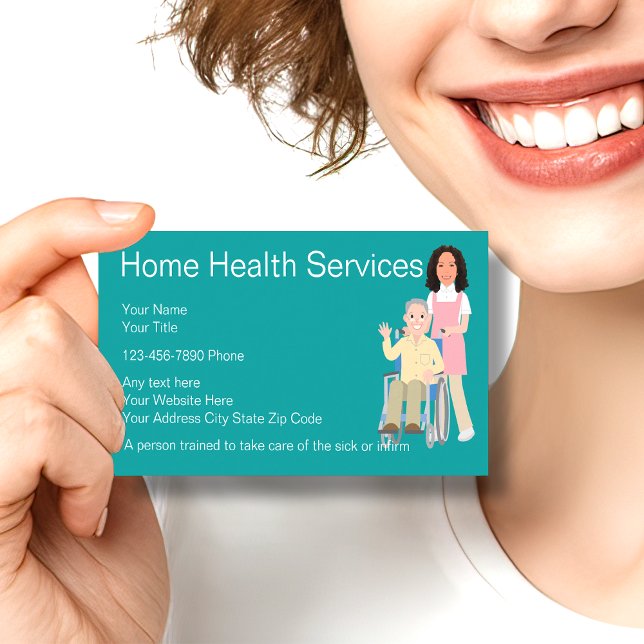 Home Health Nurse Custom Face Business Card (Creator Uploaded)
