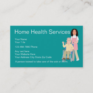 Home Health Nurse Custom Face Business Card