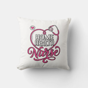 Home Health Nurse Pink Stethoscope Shirt Design_1 Cushion