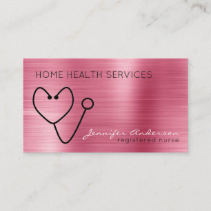 Home Health Nurse Registered Nurse Caretaker Business Card