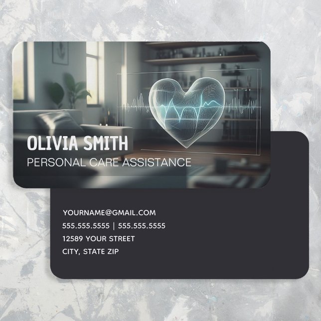 Home Health Private Nurse Business Card (Private Nurse Business Cards)