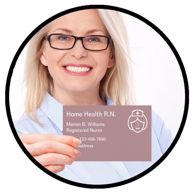 Home Health Registered Nurse Business Card (Creator Uploaded)