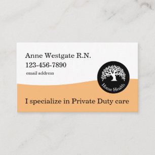 Home Health Registered Nurse Medical Business Card