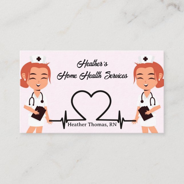 Home Health Services Business Card (Front)