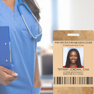 Home Health Unique Security ID Photo Name Badge