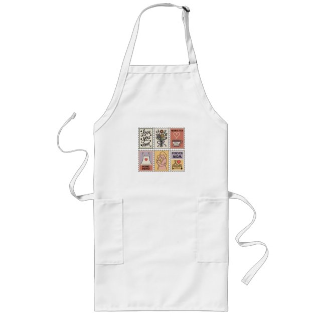 home hero Mum lover design  Long Apron (Front)