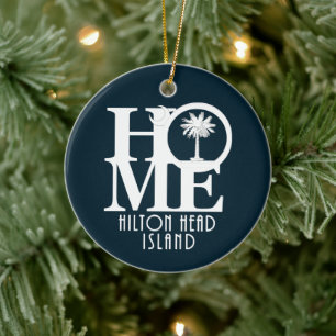 HOME Hilton Head Island Ceramic Tree Decoration
